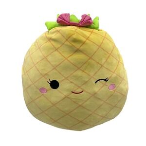 Squishmallows Aloha The‎ Pineapple Plush Stuffed Animal Toy with Bow 16"